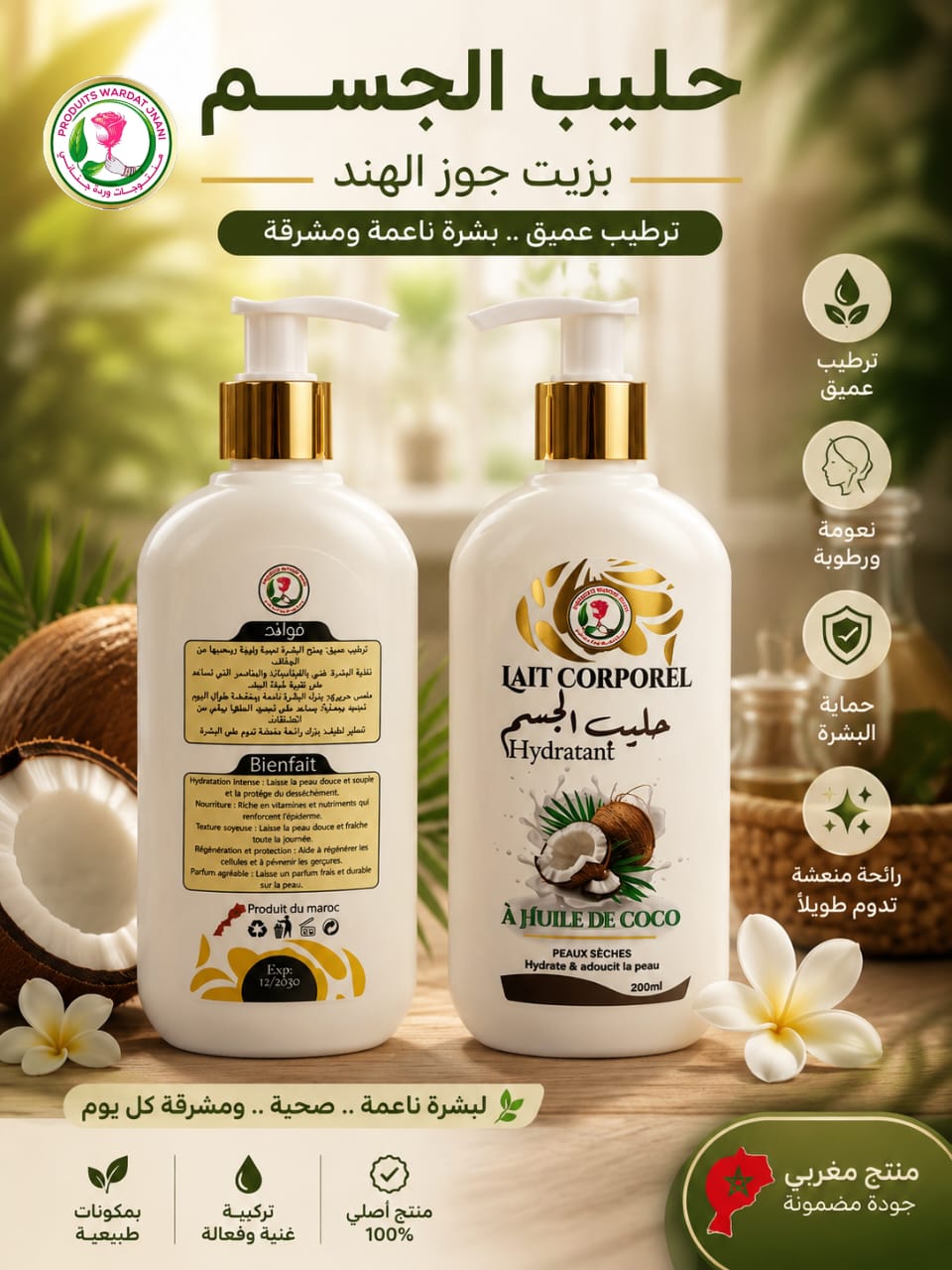 حليب الجسم بزيت جوز الهند – 200 مل
