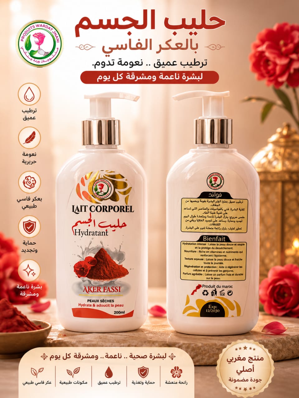 حليب الجسم بالعكر الفاسي – 200 مل