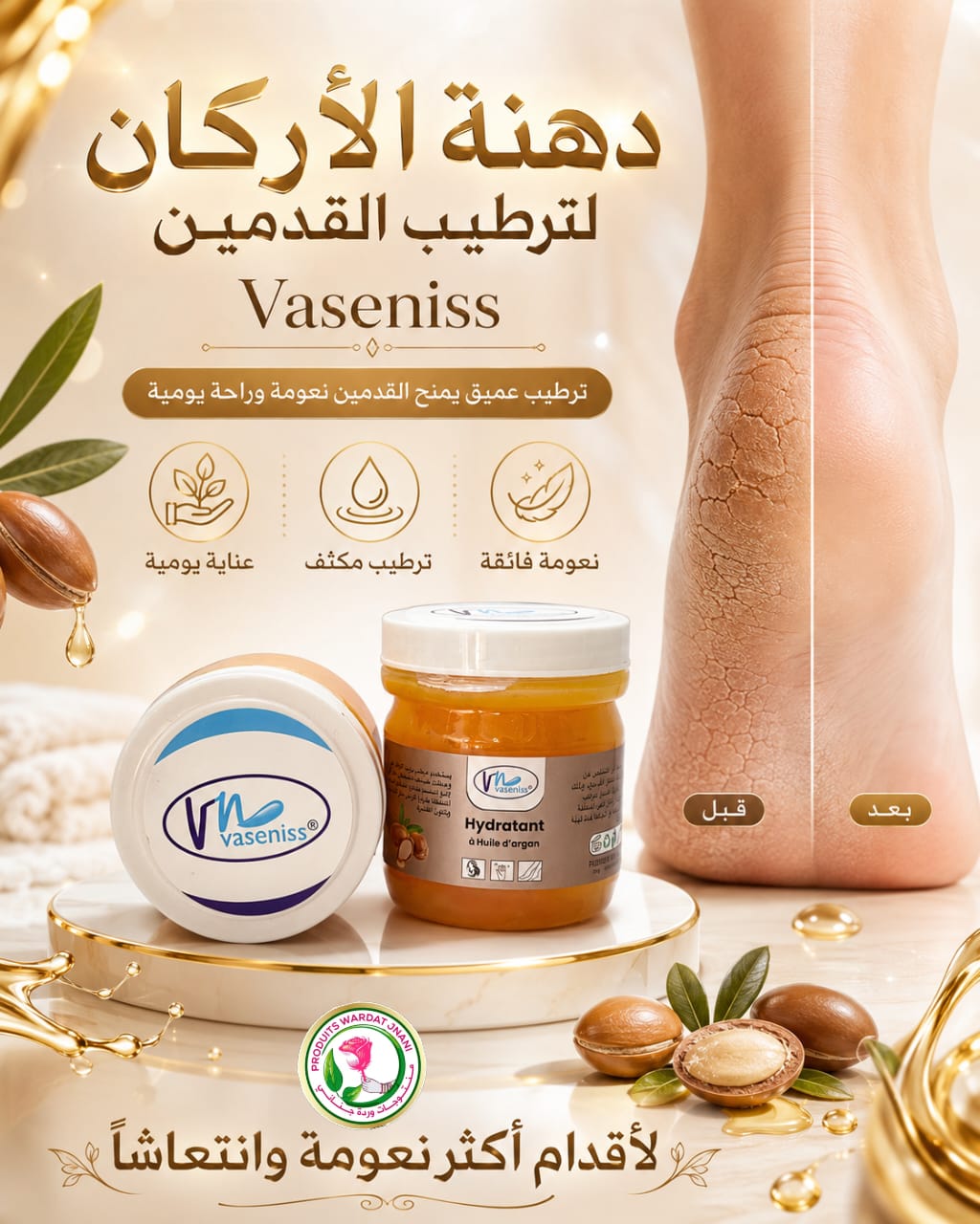 دهـنة الأركان لترطيب القدمين Vasenniss