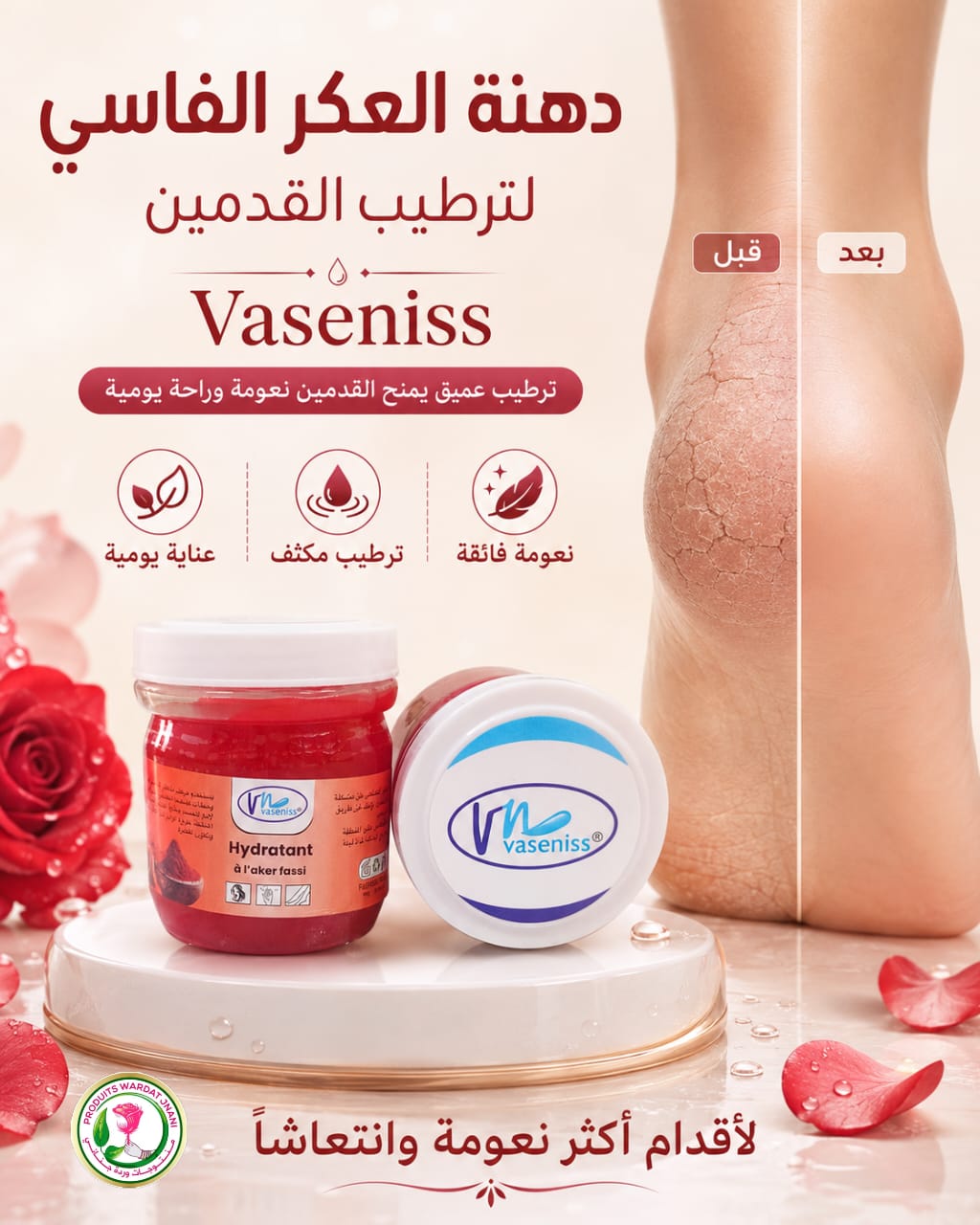 دهينة العكر فاسي لترطيب القدمين Vaseniss