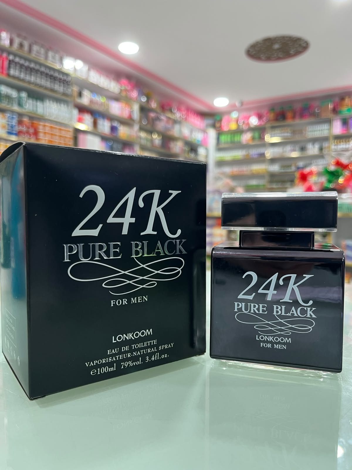 عطر 24K Pure Black For Men من Lonkoom – 100ml