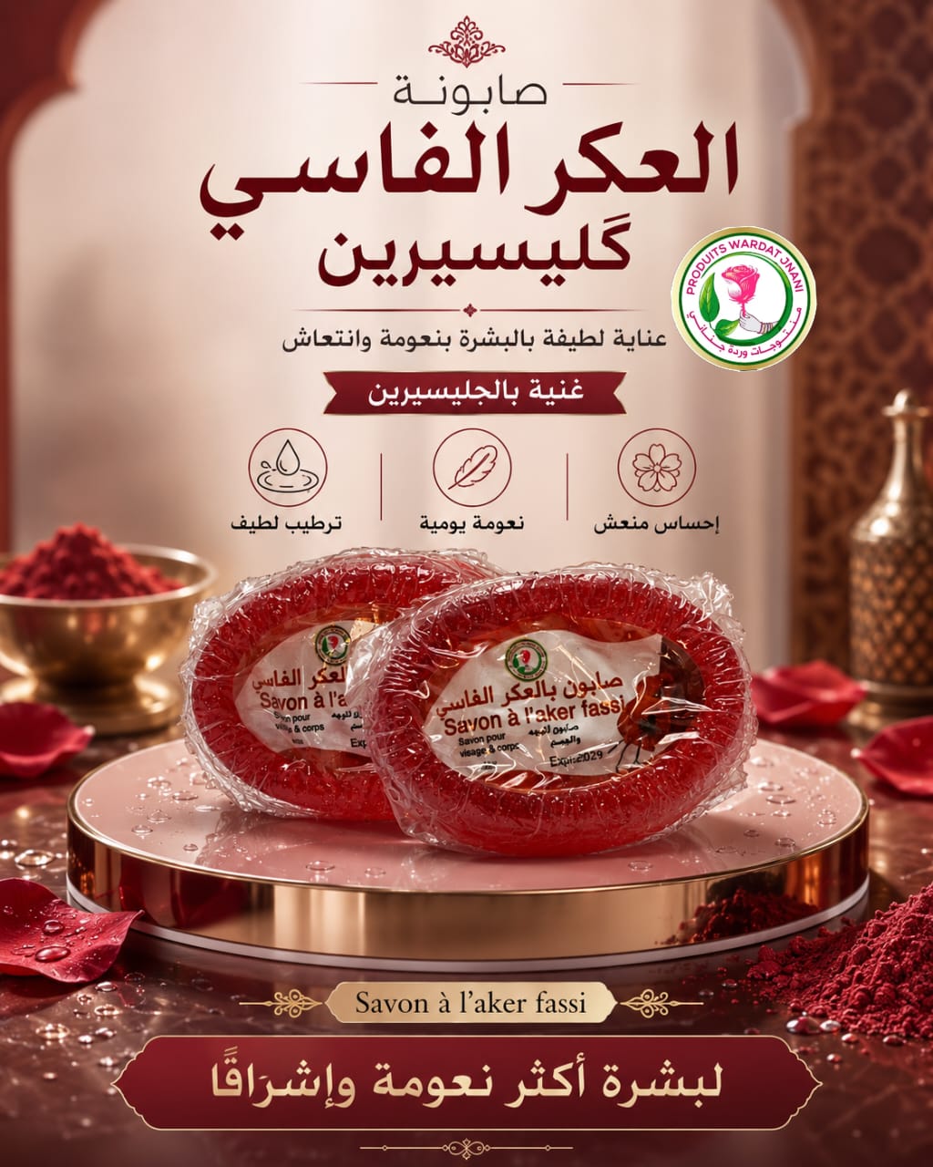 صابونة العكر الفاسي بالجلسيرين